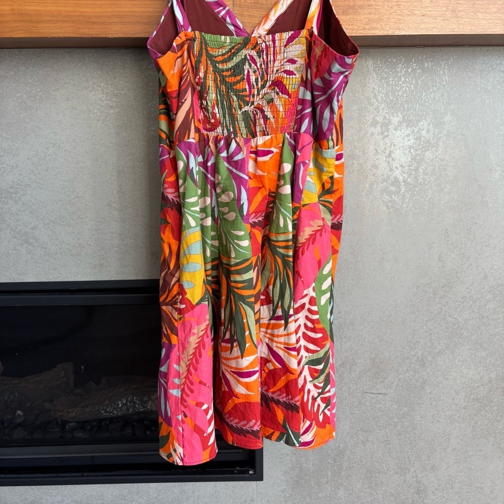 Anthropologie Maeve Printed Ruched Mini Dress, Size 12 - Picture 13 of 13